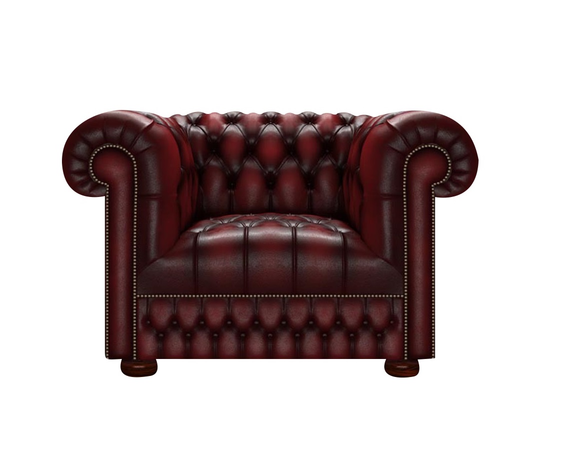 Sillón Chesterfied Lord 1 Cuerpo Capitoné Cuero 100% Vacuno