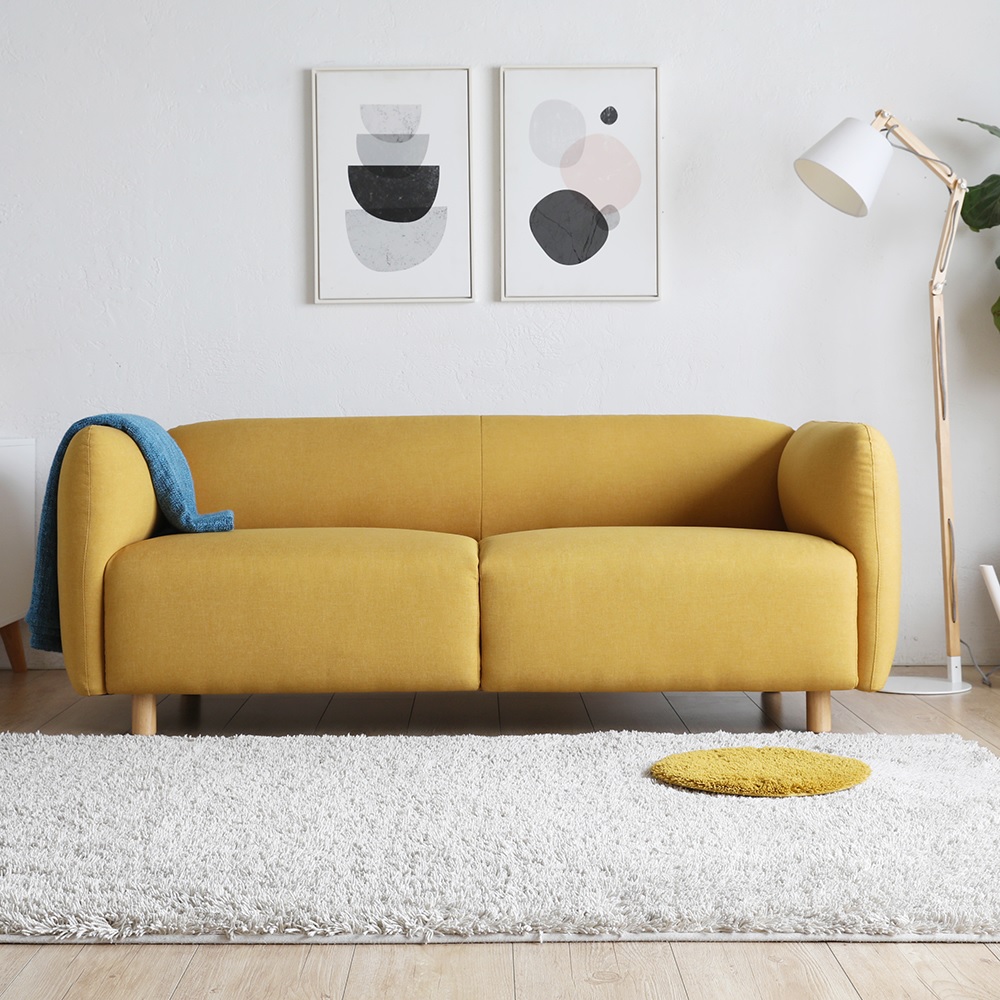 Sillón Moderno Cubic 2 Cuerpos Integrado Lino Antidesgarros