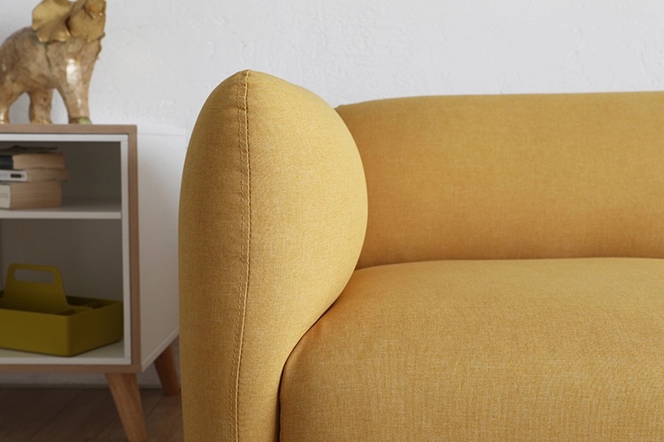 Sillón Moderno Cubic 2 Cuerpos Integrado Lino Antidesgarros