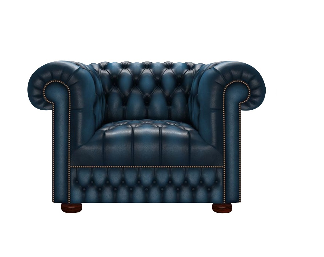 Sillón Chesterfied Lord 1 Cuerpo Capitoné Cuero 100% Vacuno