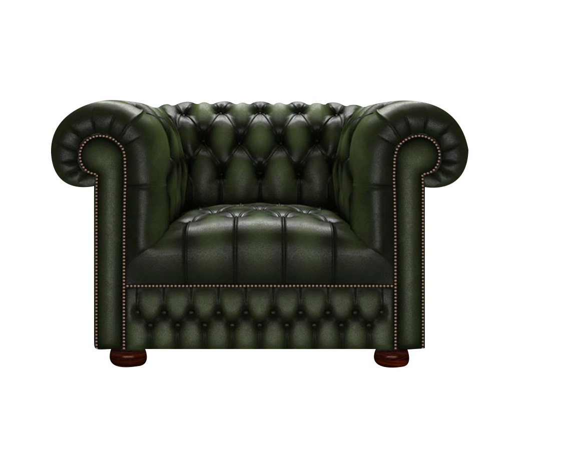 Sillón Chesterfied Lord 1 Cuerpo Capitoné Cuero 100% Vacuno