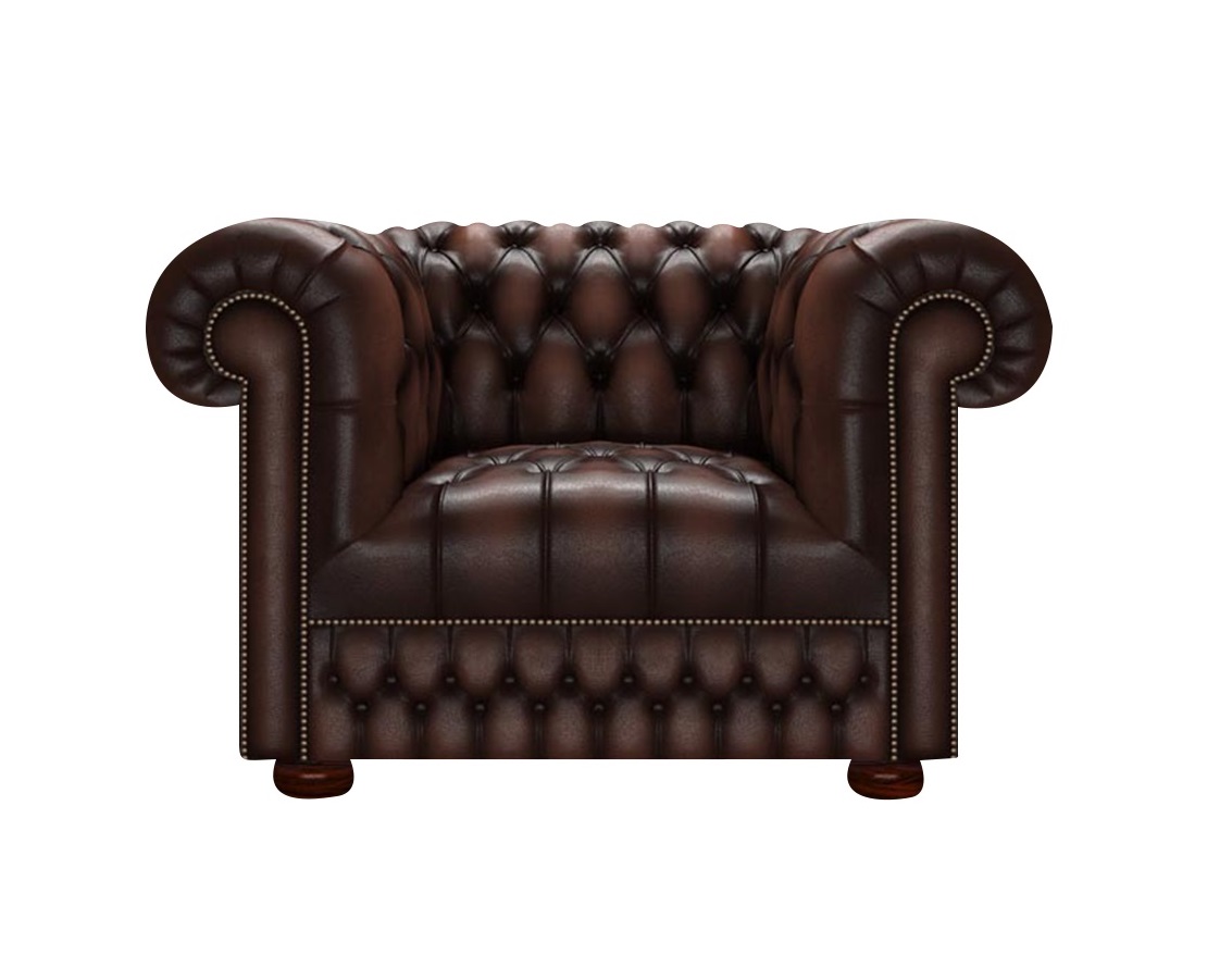 Sillón Chesterfied Lord 1 Cuerpo Capitoné Cuero 100% Vacuno