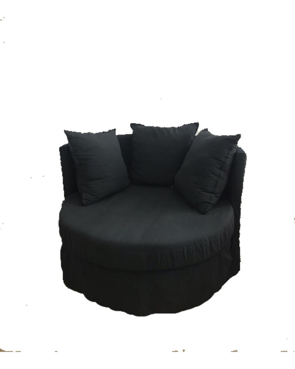 Sillón Ghost Love Circular 1 Cuerpo Con Funda Tussor