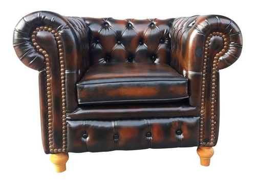 Sillón Chesterfield George III 1 Cuerpo Ecocuero