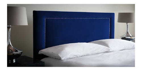 Respaldo Sommier Penington Liso con Tachas 140cm Pana Antimancha