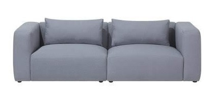 Sofá Sillón Retro Vintage Duhart 2 Cuerpos Lino Antidesgarros