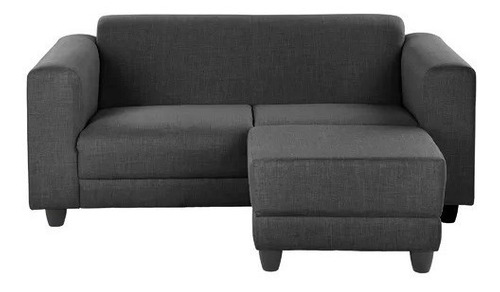 Sillón Sofá Moderno 2 Cuerpos + Puff Pana Antimanchas