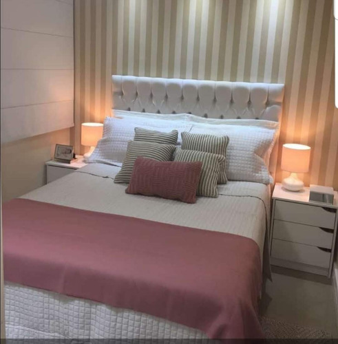 Respaldo Sommier Capitone Colgante 2 Plazas Pana Antimancha