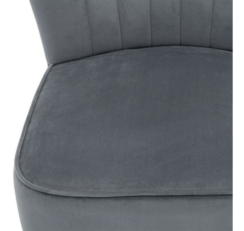 Silla Sillón Cody Con Respaldo Tapizado Capitoné Pana Antimancha