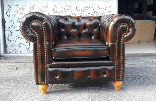 Sillón Chesterfield George III 1 Cuerpo Ecocuero