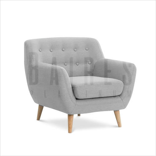 Combo Nórdico Vintage Sillón 3 Cuerpos + Nordiquito 1 Cuerpo Lino Antidesgarros