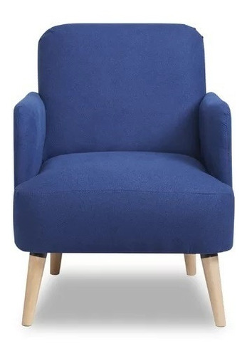 Sillón Sofá Nórdico Vintage Emery 1 Cuerpo Lino Antidesgarros