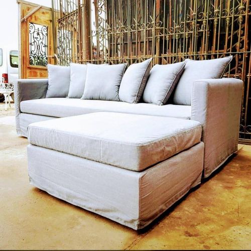 Sillon Ghost 3 Cuerpos + Puff Funda Tussor