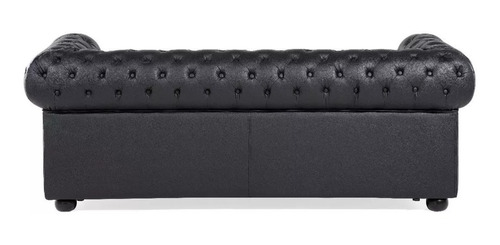 Sillón Chesterfield Clásico Vintage 2 Cuerpos Ecocuero
