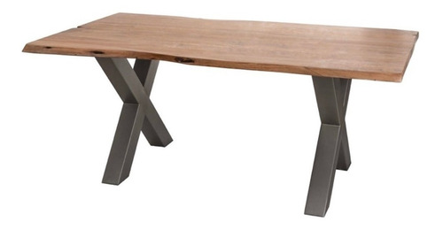 Mesa Industrial Comedor Madera Y Hierro 180x90x75