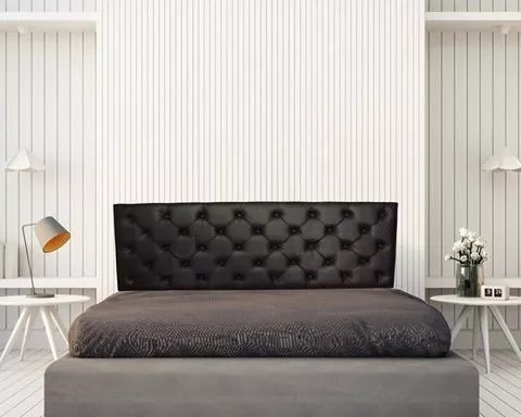 Respaldo Sommier Capitone Colgante 2 Plazas Ecocuero