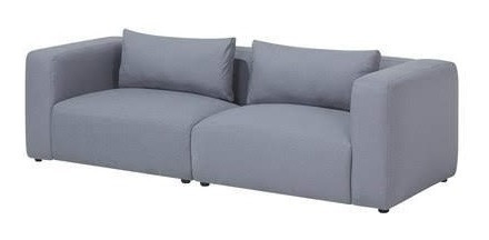 	Conjunto de jardín 5 plazas de poliéster gris/negro ROVIGO