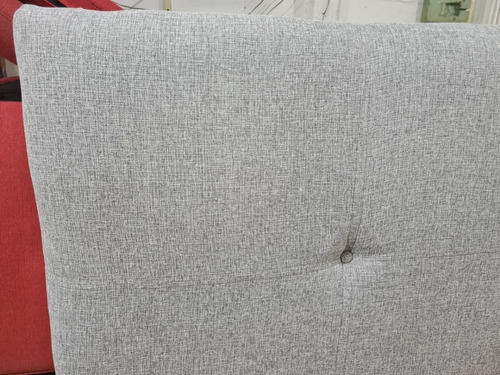 Respaldo Sommier Button 2 Plazas con Botón Corrido Pana Antimancha