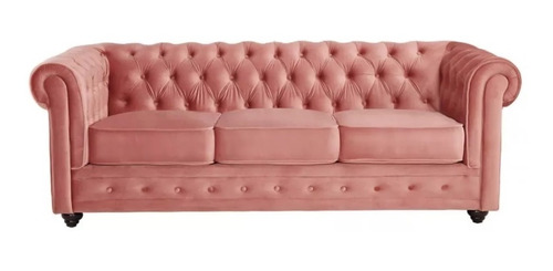 Sillón Chesterfield Tres Cuerpos Pana Antimanchas