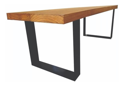 Mesa Industrial Comedor Madera Y Hierro Box 160x90x76