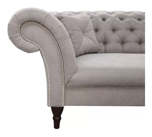 Sillón Chesterfield Churchill 2 Cuerpos Pana Antimanchas
