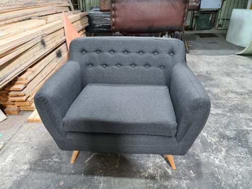 Sillón Sofá Nórdico Racknar 1 Cuerpo Lino Antidesgarros