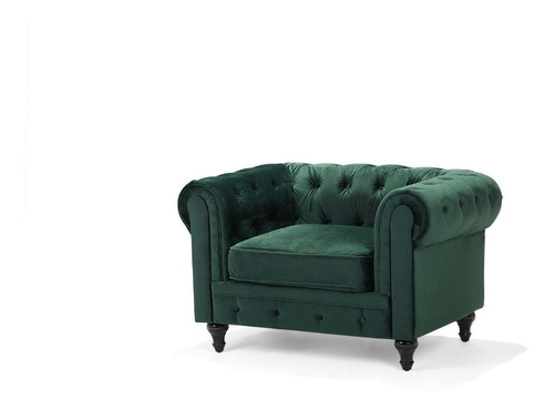 Combo Chesterfield Sillón 3 Cuerpos + Sillón 1 cuerpo Pana Antimancha