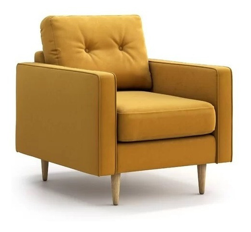 Sillón Sofá Ébano 1 Cuerpo Pana Antimancha