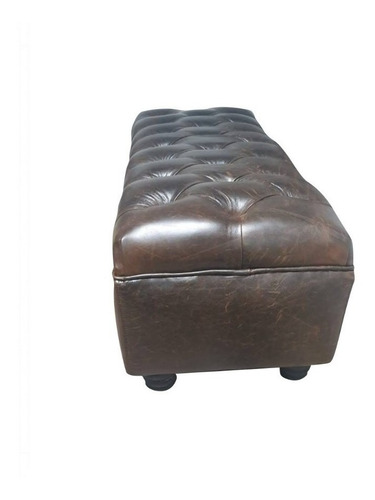 Puff Chesterfield Capitone 120x 50cm Ecocuero