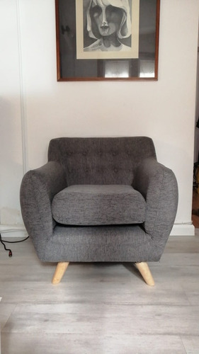 Combo Nórdico Vintage Sillón 3 Cuerpos + Nordiquito 1 Cuerpo Lino Antidesgarros