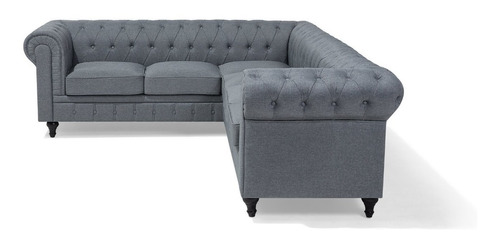 Sillón Esquinero Chesterfield Xumaral 280x220 Lino Antidesgarros