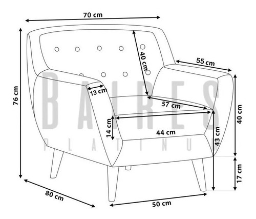 Sillón Nordiquito Vintage 1 Cuerpo Lino Antidesgarro