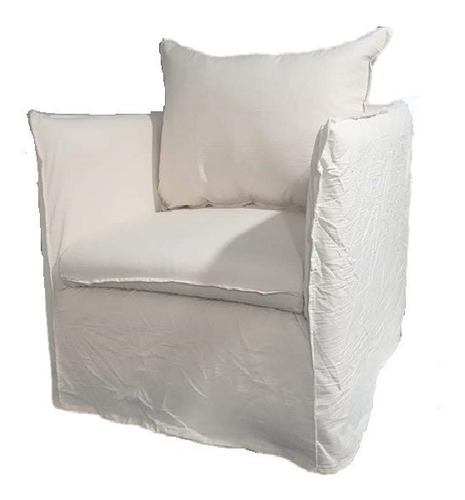 Combo Living Ghost Sofá 3 Cuerpos + 2 Sillones Un Cuerpo + 1 Puff Funda Tussor