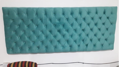 Respaldo King Capitone + Baulera 2 Plazas Pana Antimancha