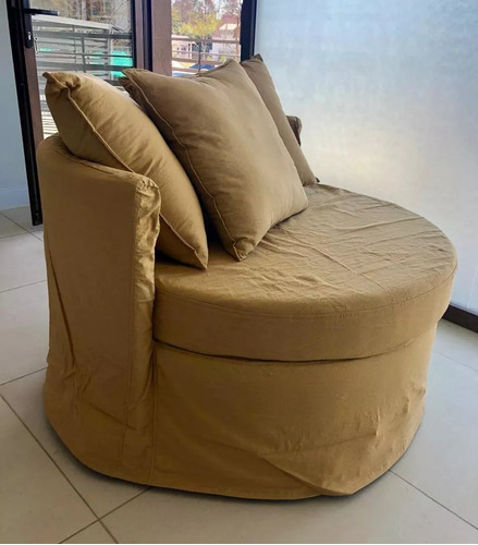 Sillon Ghost Circular 1 Cuerpo Con Funda Tussor