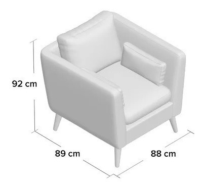 Sillón Sofá Cubo Duck 1 Cuerpo Pana Antimancha