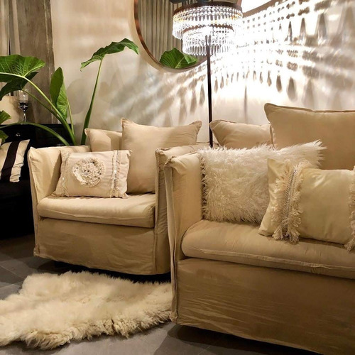 Sillón Ghost Francés 1 Cuerpo con Funda Tussor