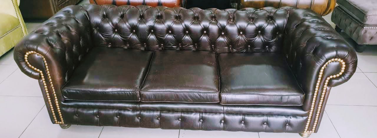 Sillon Chesterfield 3 Cuerpos Ecocuero