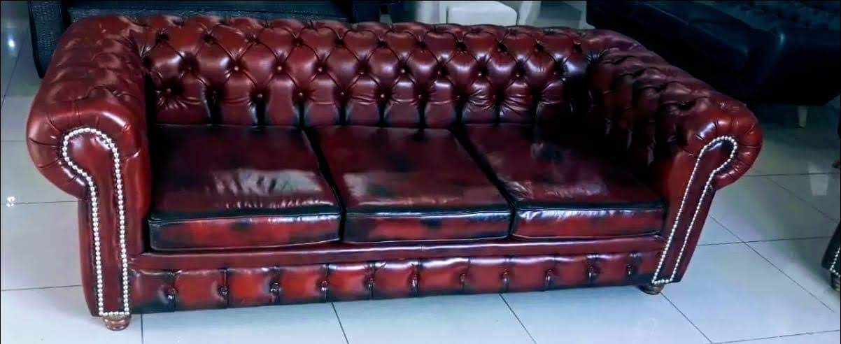 Sillon Chesterfield 3 Cuerpos Ecocuero
