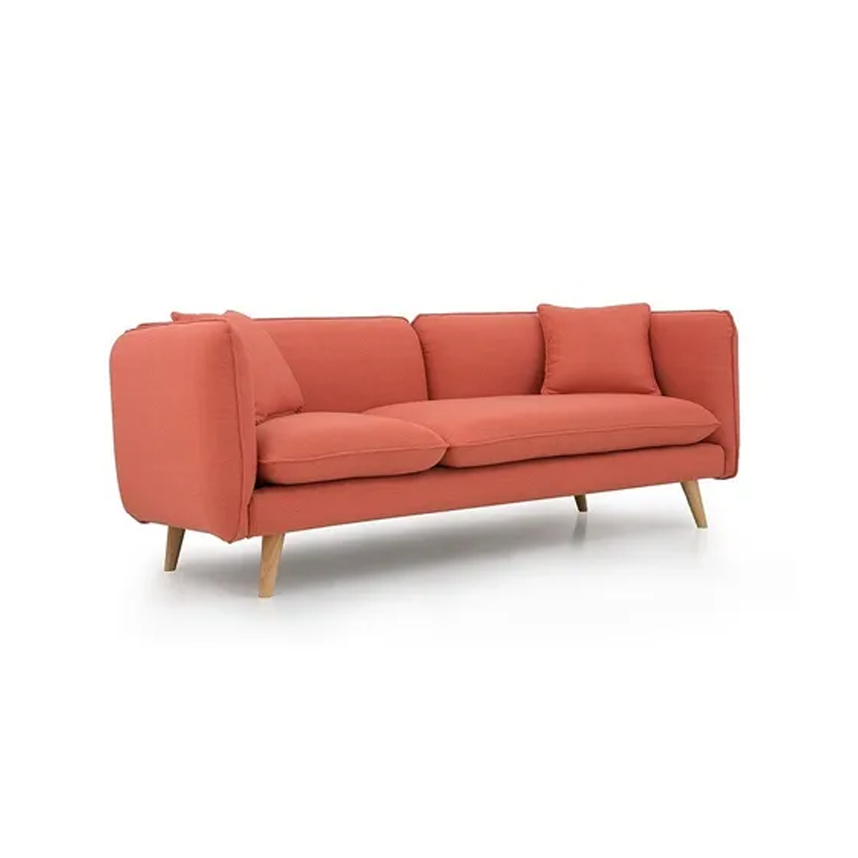 Sillón Sofá Nordico Mandarina 3 Cuerpos Lino Antidesgarros