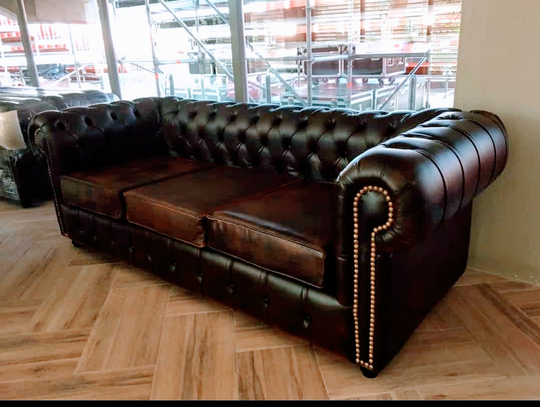 Sillon Chesterfield 3 Cuerpos Ecocuero