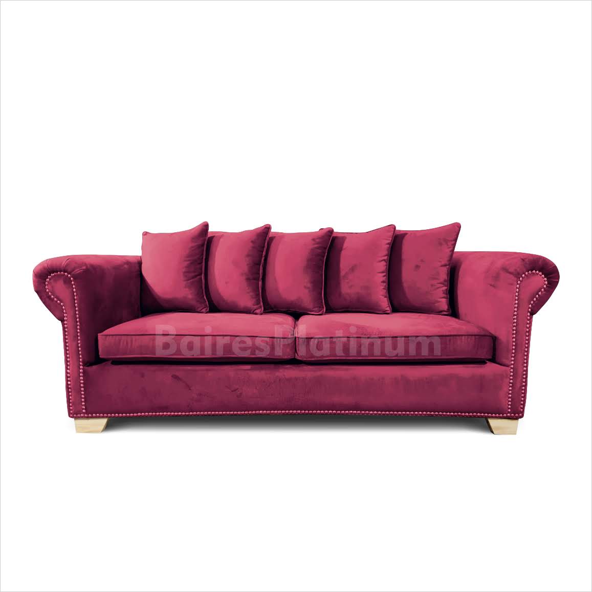 Sillón Vintage Cleopatra Confort 3 Cuerpos Pana Antimancha