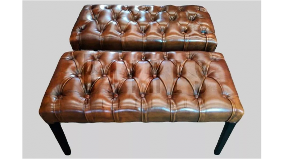 Puff Banqueta Capitone 140 cm Ecocuero