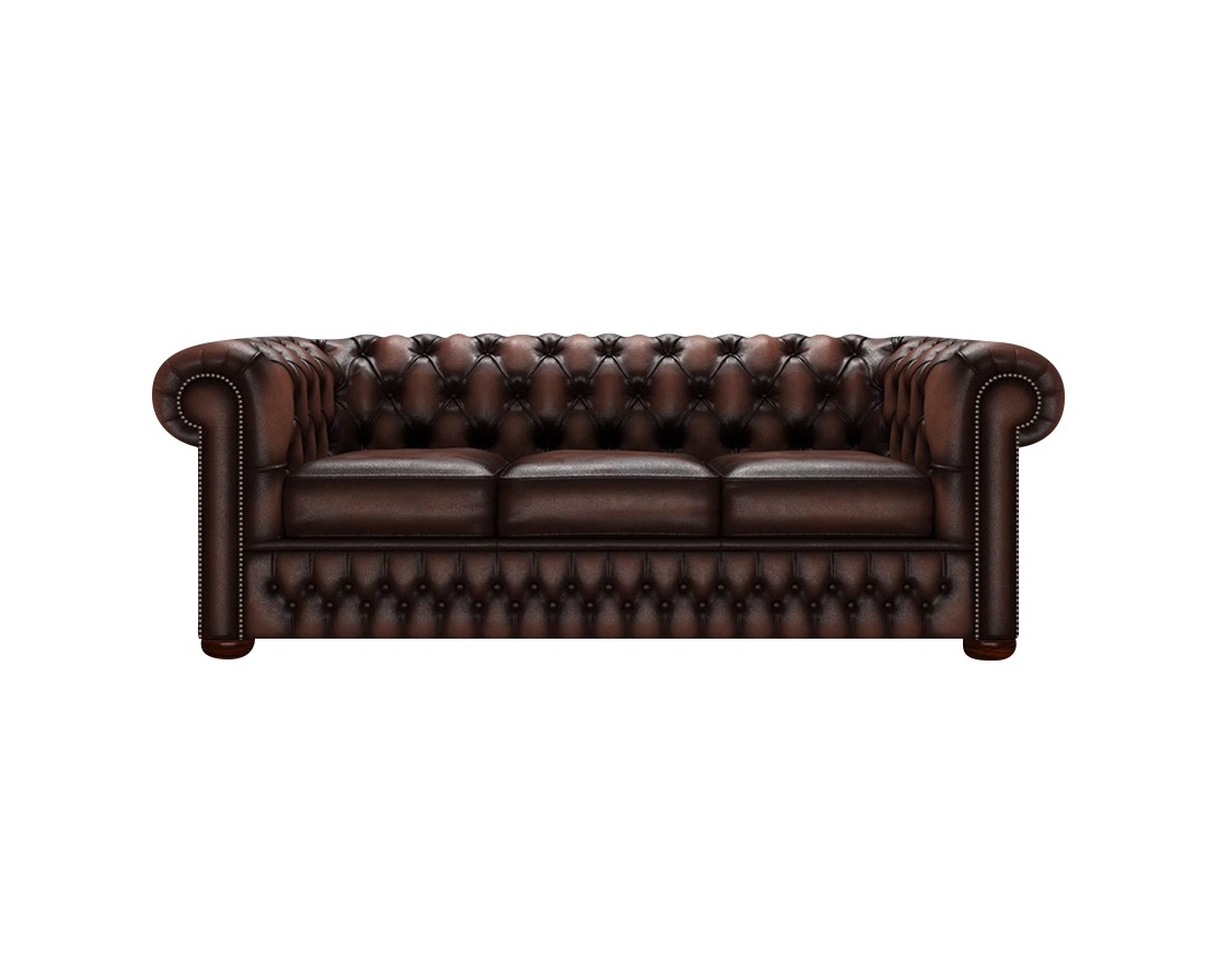 Sillón Chesterfield 3 Cuerpos Cuero 100% Vacuno