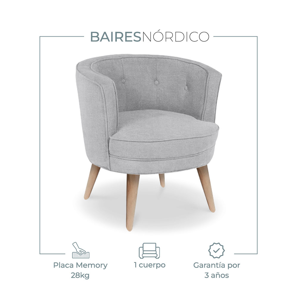 Sillón Sofá Nórdico Circular Keu